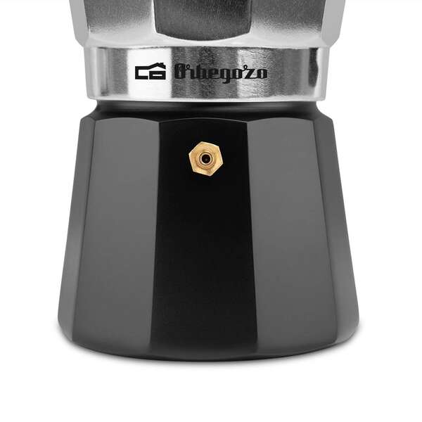 Orbegozo KFM 630 Cafetera de Aluminio - Prepara 6 Tazas de Cafe en Minutos - Mango Ergonomico para un Manejo Seguro - Valvula de Seguridad para Tranquilidad 1 pieza(s)