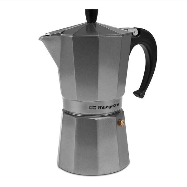 Orbegozo KFS 920 Cafetera de Aluminio Silver - Capacidad para 9 Tazas - Apta para Cocinas a Gas - Electricas o Vitroceramica - Mango Ergonomico - Valvula de Seguridad - Facil de Limpiar 1 pieza(s)