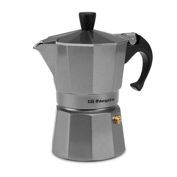 Orbegozo KFS 320 Cafetera de Aluminio para 3 Tazas - Rapida - Eficiente y Segura - Ideal para Cocinas Electricas - a Gas o de Vitroceramica - Ergonomica y Resistente 1 pieza(s)