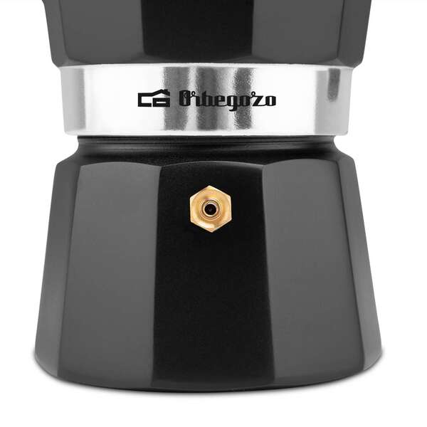 Orbegozo KFN 310 Cafetera de Aluminio Negra - Prepara 3 Tazas de Cafe en Segundos - Mango Ergonomico para Mayor Seguridad - Valvula de Seguridad - Facil Limpieza - Ideal para Casa U Oficina 1 pieza(s)