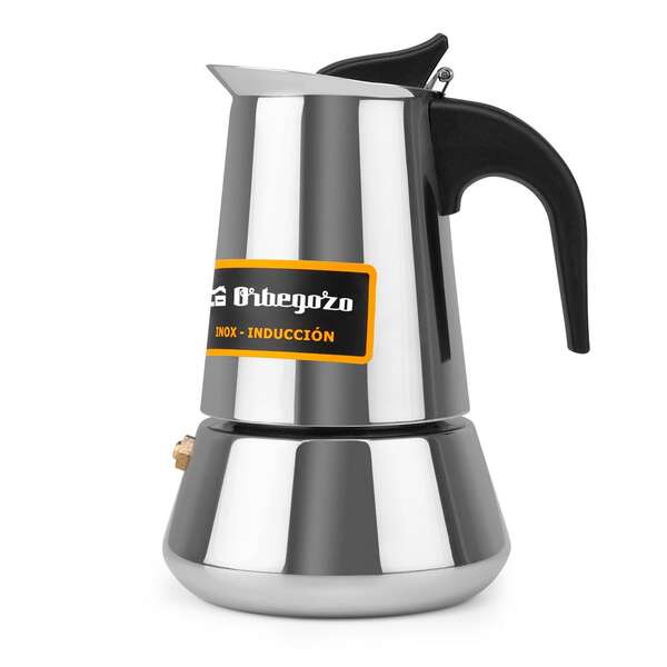 Orbegozo KFI 260 Cafetera de Acero Inoxidable Maximo Aroma en 2 Tazas Versatil para Gas - Vitroceramica - Electrico E Induccion Practica y Resistente 1 pieza(s)