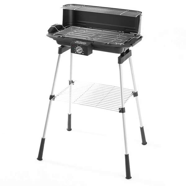 Orbegozo BCT 3950 Barbacoa Electrica con Patas - Cocina Sana y Rapida en Cualquier Lugar - Potencia 2200W - Altura 83.5cm - Resistencia de Acero Inoxidable - Protector de Viento - Facil Limpieza 1 pieza(s)