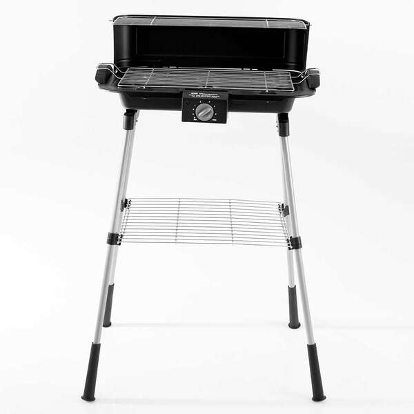 Orbegozo BCT 3950 Barbacoa Electrica con Patas - Cocina Sana y Rapida en Cualquier Lugar - Potencia 2200W - Altura 83.5cm - Resistencia de Acero Inoxidable - Protector de Viento - Facil Limpieza 1 pieza(s)