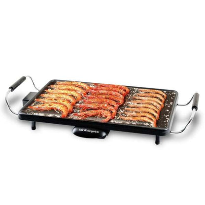 Orbegozo Tabla de Asado Pureza - Conserva Liquidos y Nutrientes - Cocina Carnes - Vegetales y mas - Asas de Toque Frio - Facil Transporte - 2000W - Antiadherente 1 pieza(s)