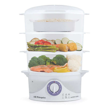 Orbegozo CO 4015 Vaporera Multifuncional - Cocina Saludable y Completa en un Solo Equipo - Temporizador de 60 Minutos - Capacidad de 9 Litros - Libre de Bisfenol a - Potencia de 800W 1 pieza(s)