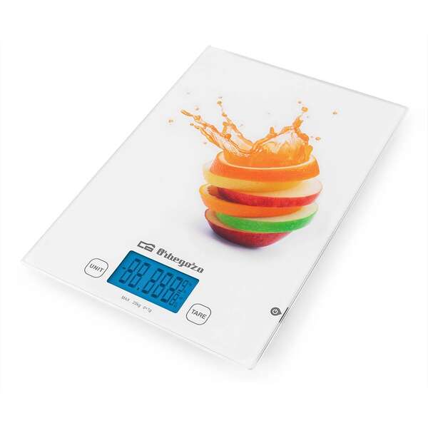 Orbegozo PC 2025 Peso de Cocina Electronico - Precision y Comodidad en tus Recetas - Pesa hasta 20kg - Pantalla LCD de 5 Digitos - Funcion Tara - Conversion de Unidades - Diseño Moderno y Funcional 1 pieza(s)