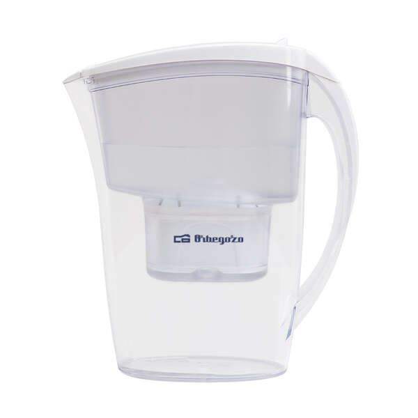 Orbegozo JR 3025 Jarra Purificadora de Agua - Tres Cartuchos Filtrantes - Capacidad Total de 2.4 Litros - Indicador de Vida del Filtro - Diseño Ergonomico y Practico 1 pieza(s)