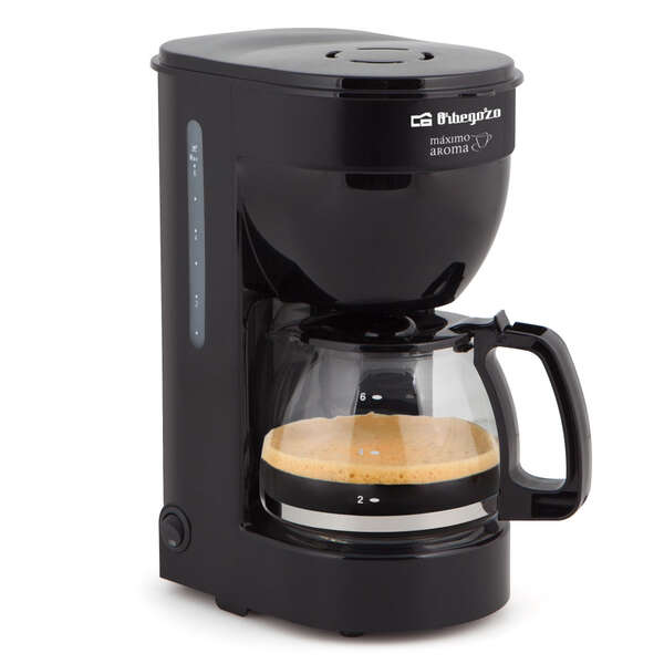 Orbegozo CG 4014 Cafetera de Goteo Negra - Disfruta de 6 Tazas de Cafe Caliente con Rapidez y Comodidad - Filtro Permanente - Jarra de Cristal - Proteccion Anti Goteo y Desconexion Automatica 1 pieza(s)