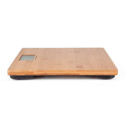 Orbegozo PB 2330 Bascula Electronica de Baño - Diseño de Madera de Bambu - Pantalla LCD con Luz - Activacion Tactil - Capacidad 150kg - Indicador de Energia y Sobrecarga 1 pieza(s)