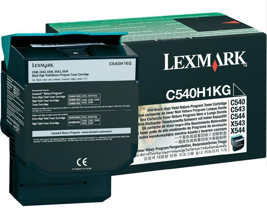 Lexmark C540H1KG cartucho de tóner 1 pieza(s) Original Negro