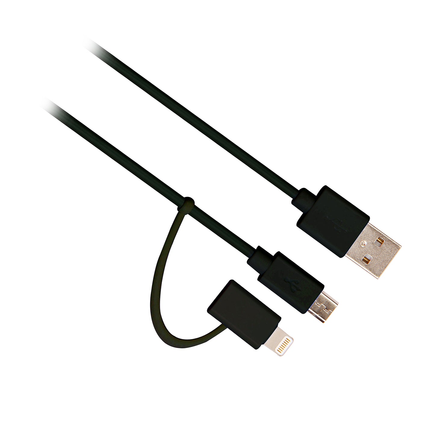 Ewent - EW9909 cable USB 1 m USB 2.0 USB A Micro-USB B/Lightning Negro