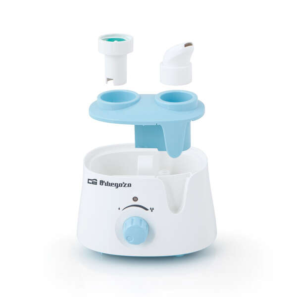 Orbegozo HU 1000 Humidificador de Botella Elimina Olores y Humedece el Ambiente Salida de Vapor Regulable - Adaptador para Botellas - Parada Automatica por Deposito Vacio Potencia 12W 1 pieza(s)