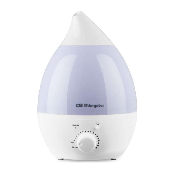 Orbegozo HU 2013 a Humidificador de Vapor Frio - Purifica el Aire - Regula la Humedad y Cuida tu Piel - Luces de Siete Colores para Relajacion - Funcionamiento Silencioso - Tanque de 1.3 L 1 pieza(s)