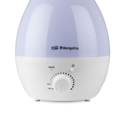 Orbegozo HU 2013 a Humidificador de Vapor Frio - Purifica el Aire - Regula la Humedad y Cuida tu Piel - Luces de Siete Colores para Relajacion - Funcionamiento Silencioso - Tanque de 1.3 L 1 pieza(s)