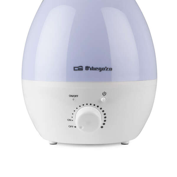 Orbegozo HU 2028 Humidificador Ultrasonico - Purifica el Aire y Combate Infecciones - Potente y Silencioso - Vapor Frio - Bandeja para Aceite Aromatico - Luces de Colores - Eficiente y Sofisticado 1 pieza(s)