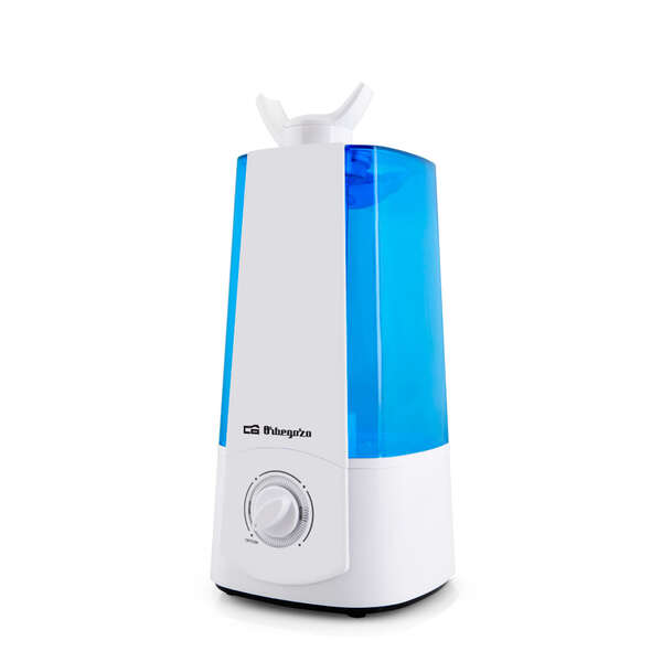 Orbegozo HU 2031 Humidificador Ultrasonico Vapor Frio - Regula Humedad - Purifica Aire - Cuida Piel - Doble Salida Ajustable - Auto-Apagado - Silencioso - Ideal para Espacios hasta 30M² 1 pieza(s)