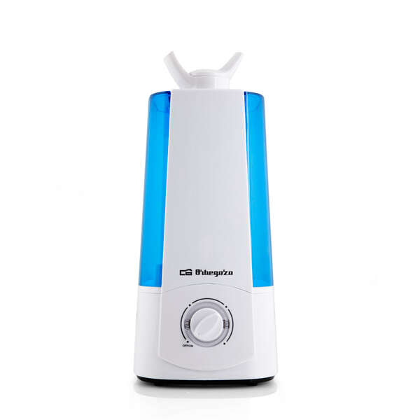 Orbegozo HU 2031 Humidificador Ultrasonico Vapor Frio - Regula Humedad - Purifica Aire - Cuida Piel - Doble Salida Ajustable - Auto-Apagado - Silencioso - Ideal para Espacios hasta 30M² 1 pieza(s)