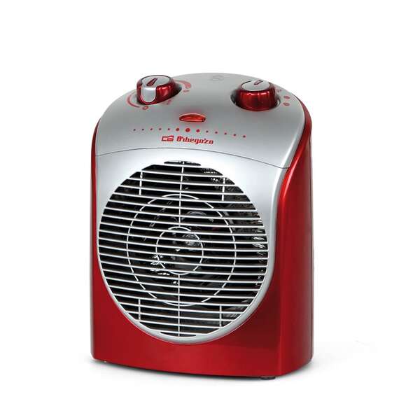 Orbegozo FH 5026 Calefactor Confort Rojo - Potencia de 2200W - Proteccion contra Sobrecalentamiento - Funcion de Oscilacion de 90° - Control Ajustable de Temperatura - Seguridad Antivuelco 1 pieza(s)