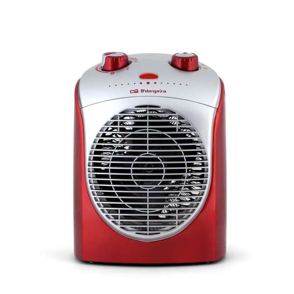 Orbegozo FH 5026 Calefactor Confort Rojo - Potencia de 2200W - Proteccion contra Sobrecalentamiento - Funcion de Oscilacion de 90° - Control Ajustable de Temperatura - Seguridad Antivuelco 1 pieza(s)