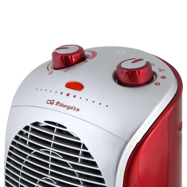 Orbegozo FH 5026 Calefactor Confort Rojo - Potencia de 2200W - Proteccion contra Sobrecalentamiento - Funcion de Oscilacion de 90° - Control Ajustable de Temperatura - Seguridad Antivuelco 1 pieza(s)