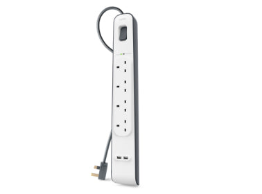 Belkin - BSV401VF2M limitador de tensión Blanco 4 salidas AC 2 m