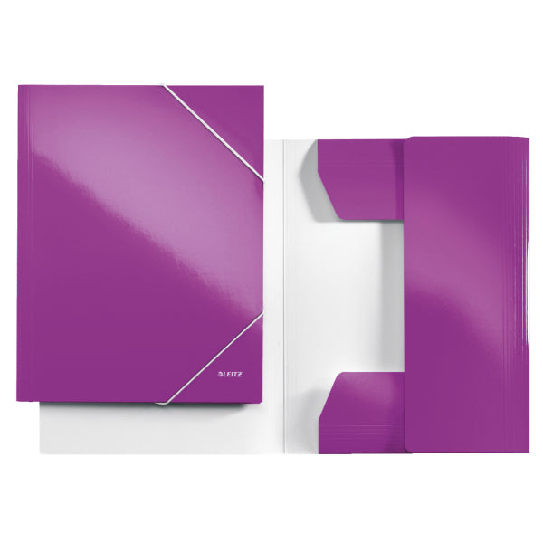 Leitz - CARPETA SOLAP.LEITZ WOW CART. A4 VIOLETA - Pack de 10 unidades