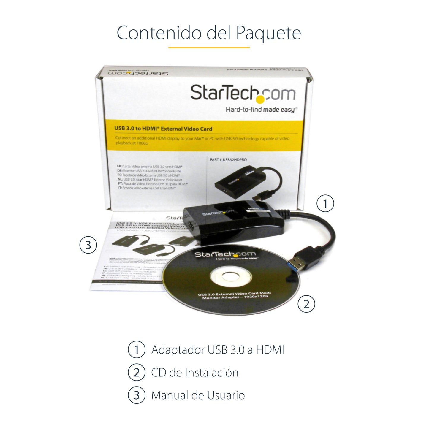 StarTech.com - Adaptador USB 3.0 HDMI - Certificado con DisplayLink - 1920x1200