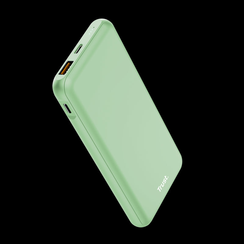 Trust Redoh Powerbank 10000mAh - USB, Tipo C - Carga Rapida - Color Verde 1 pieza(s)