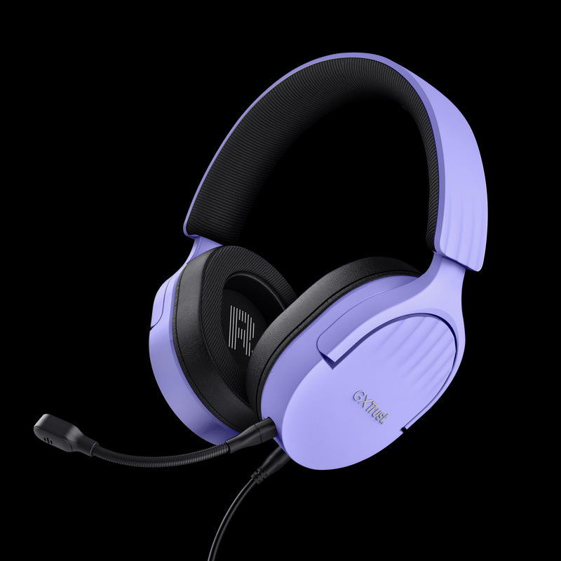 Trust GXT489 Fayzo Auriculares Gaming - Iluminación RGB - Diadema Ajustable - Controles de Facil Acceso - Color Morado 1 pieza(s)