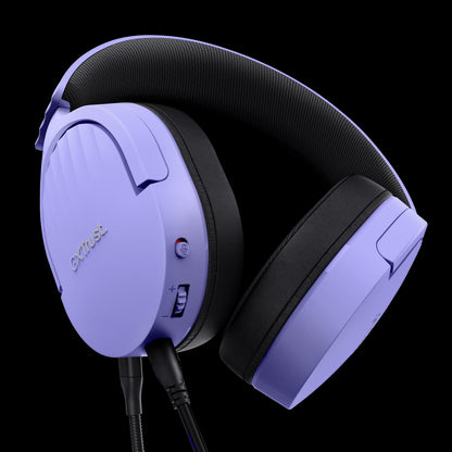 Trust GXT489 Fayzo Auriculares Gaming - Iluminación RGB - Diadema Ajustable - Controles de Facil Acceso - Color Morado 1 pieza(s)