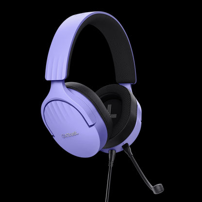 Trust GXT489 Fayzo Auriculares Gaming - Iluminación RGB - Diadema Ajustable - Controles de Facil Acceso - Color Morado 1 pieza(s)