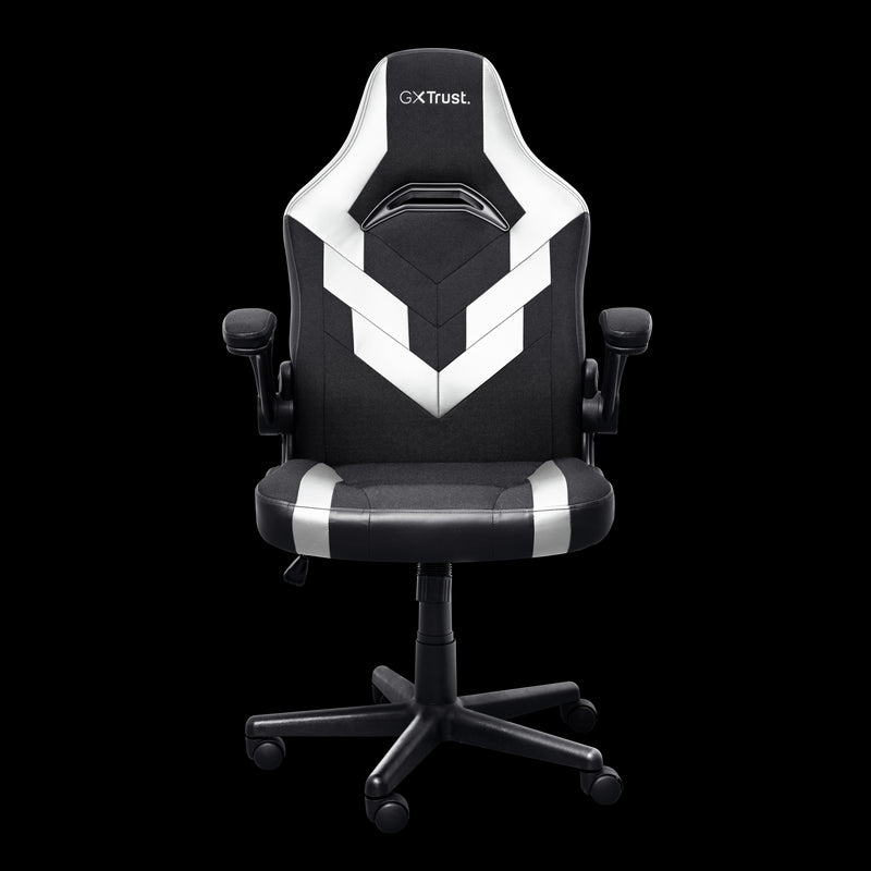 Trust GXT 703W Riye Silla Gaming - Reposabrazos - Ruedas de Nylon - Piston de Gas Clase 4 - Base Metal - Peso Max. 140Kg - Color Negro/Blanco 1 pieza(s)