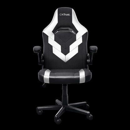 Trust GXT 703W Riye Silla Gaming - Reposabrazos - Ruedas de Nylon - Piston de Gas Clase 4 - Base Metal - Peso Max. 140Kg - Color Negro/Blanco 1 pieza(s)