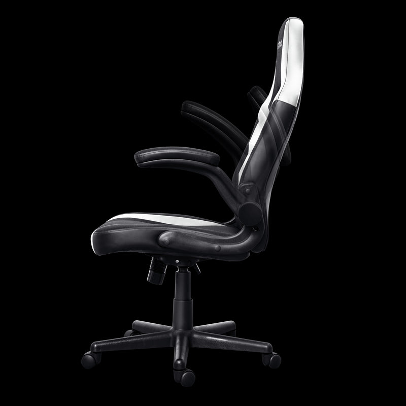 Trust GXT 703W Riye Silla Gaming - Reposabrazos - Ruedas de Nylon - Piston de Gas Clase 4 - Base Metal - Peso Max. 140Kg - Color Negro/Blanco 1 pieza(s)