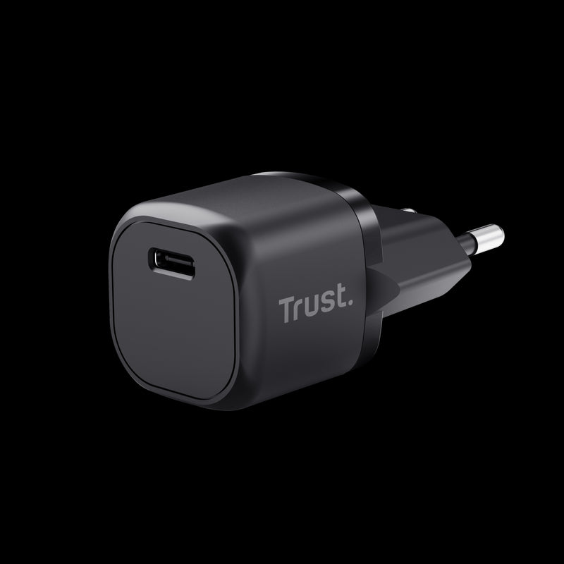 Trust Cargador USB-C 20W Ultrarreducido - Potente Salida de 20W - Compatible con Carga PD y PPS - Protecciones Contra Sobrecarga y Cortocircuito 1 pieza(s)