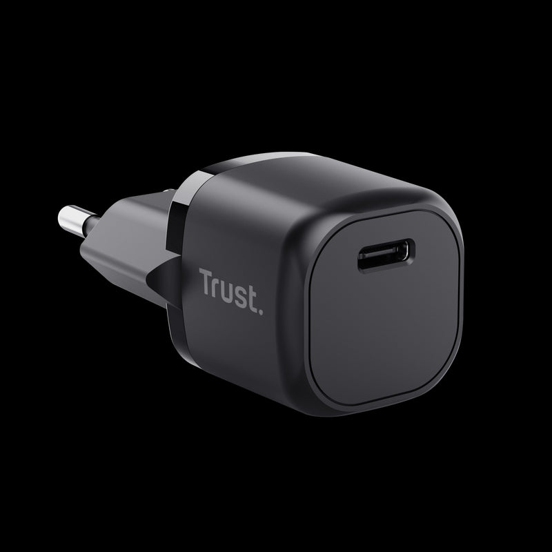 Trust Cargador USB-C 20W Ultrarreducido - Potente Salida de 20W - Compatible con Carga PD y PPS - Protecciones Contra Sobrecarga y Cortocircuito 1 pieza(s)