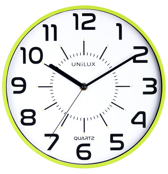 Unilux - POP Pared Quartz clock Alrededor Verde