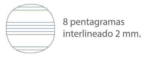 Oxford Cuaderno de Musica Espiral Formato 4º Apaisado 20 Hojas - 8 Pentagramas Interlineado de 2mm - Tapa Blanda - Color Azul 1 pieza(s)