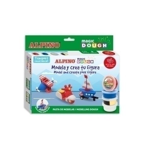 Alpino - PASTA MODELAR ALPINO MAGIC TRANSPORT SET - Pack de 6 unidades