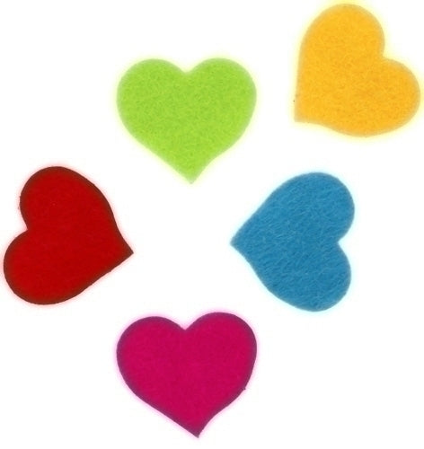 Fixo - FIGURAS FIELTRO ADHES.CORAZONES PACK 30