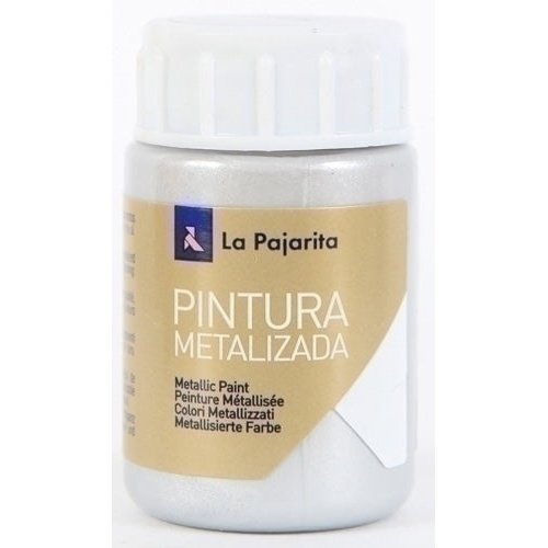 La Pajarita - PINTURA LX.PAJARITA MT.35 ml PLATA ME-01 - Pack de 6 unidades