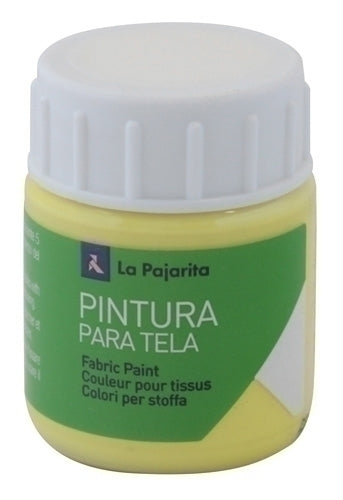 La Pajarita - PINTURA TELA PAJARITA 25 ml AMAR.CL.T-05 - Pack de 6 unidades