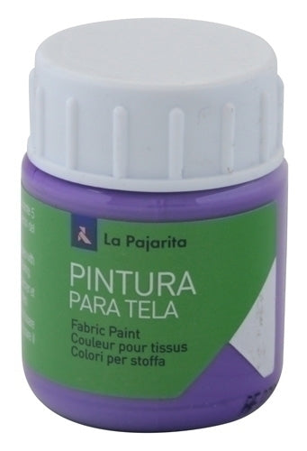 La Pajarita - PINTURA TELA PAJARITA 25 ml LILA T-13 - Pack de 6 unidades