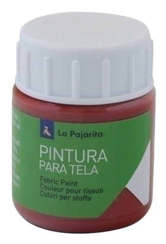 La Pajarita - PINTURA TELA PAJARITA 25 ml ROJO IG.T-11 - Pack de 6 unidades