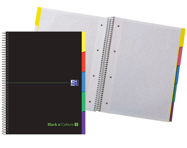 Oxford - Europeanbook 5 cuaderno y block A4+ 100 hojas Negro  Verde