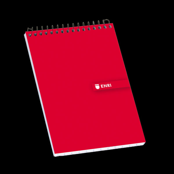 ENRI - 100302797 cuaderno y block 80 hojas Rojo