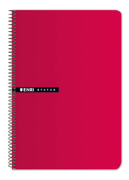 ENRI - ENRI CUADERNO ESPIRAL 100 HOJAS 4X4 TAPAS DURAS 4º ROJO -5U-