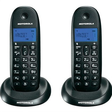 Motorola - C1001L Duo Teléfono DECT Identificador de llamadas Negro