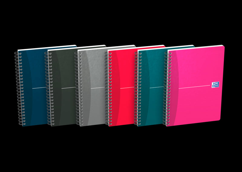 Oxford Office Essentials A5 Cuaderno Espiral Tapa Blanda - 90 Hojas - Cuadricula 5x5 - Colores Surtidos 5 pieza(s)