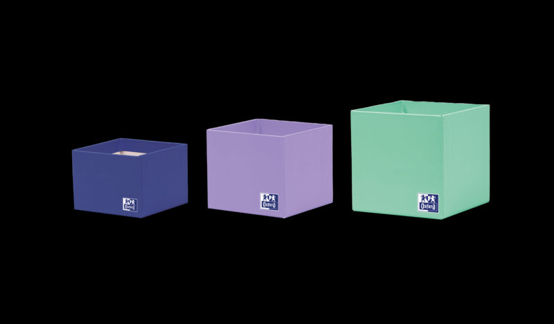 Oxford - 400175165 bandeja de escritorio/organizador Caja de cartón Azul  Lila  Color menta